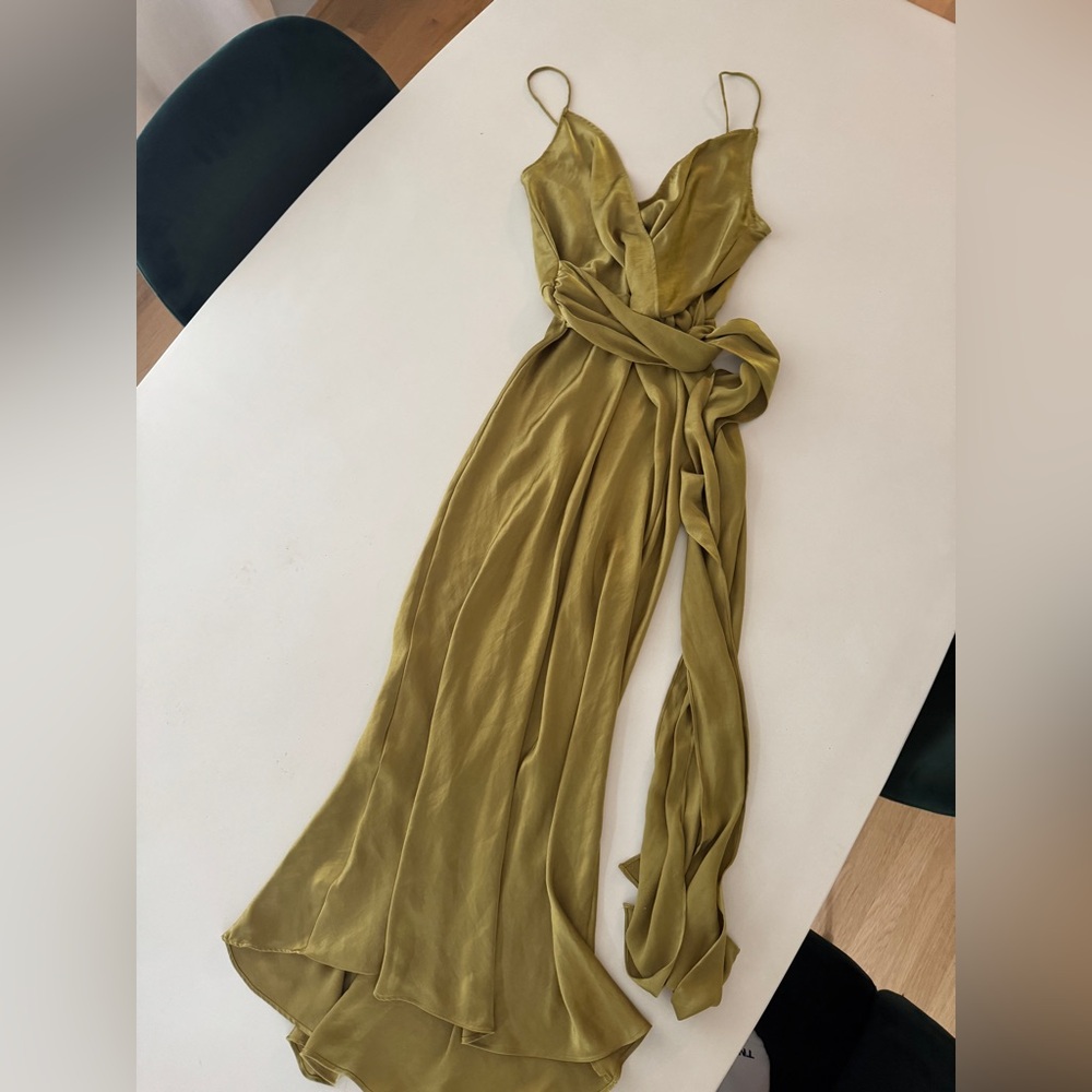 Zara Green dress with tie waist